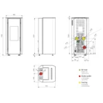 Poêle à granulés Jolly Mec Paddy 10 Kw Reconditionné – Image 4