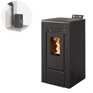 Pack Poêle à granules Etanche GIOIA 9 kw + Kit Conduit Ventouse (sortie façade)