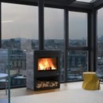 Poêle à bois Palazzetti Nicole avec étagère en bois ouverte 9.1 kW – Image 2