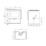 Poêle à bois Palazzetti Nicole avec étagère en bois ouverte 9.1 kW – Image 3