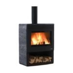 Poêle à bois Palazzetti Nicole avec étagère en bois ouverte 9.1 kW – Image 6