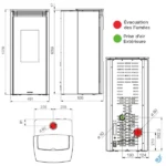 Poêle à granulés Jolly Mec Bridge 6 kW Sortie Fumée Supérieure Ø80 mm – Image 3