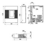 Poêle à granulés MCZ RAY Comfort Air 8 REAR M2 7.8 kW – Image 15