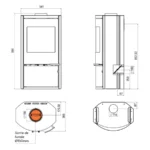 Poêle à bois Ravelli Calliope 6.5 kW Sortie Fumée Supérieure – Image 2