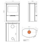 Poêle à bois Ravelli Minerva Stone  8.5 kW Sortie Fumée Supérieure – Image 2