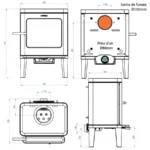 Poêle à bois Ravelli Thor 5 kW Sortie Fumée Supérieure – Image 2