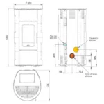 Poêle à granulés canalisable Ravelli Flexi 9 - 9 kW Sortie Fumée Postérieure – Image 2