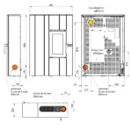 Poêle à granulés canalisable Ravelli Line 9 kW WiFi Sortie Fumée Supérieure – Image 2