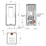 Poêle à granulés étanche Ravelli Block 9 - 9 kW WiFi Sortie Fumée Supérieure – Image 2