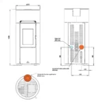 Poêle à granulés étanche Ravelli Circular 7 - 7 kW Sortie Fumée Supérieure – Image 2