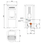 Poêle à granulés étanche Ravelli Dual 9 - 9 kW Sortie Fumée Postérieure – Image 2
