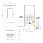 Poêle à granulés étanche Ravelli Easy 7 - 7 kW Sortie Fumée Postérieure – Image 2