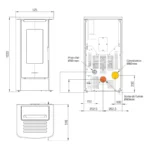 Poêle à granulés étanche Ravelli Easy 9 - 9 kW Sortie Fumée Postérieure – Image 2