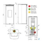 Poêle à granulés Jolly Mec Bridge 10 kW Sortie Fumée Postérieure Ø80 mm – Image 2
