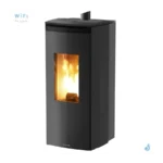 Poêle à granulés Jolly Mec Bridge 8 kW Sortie Fumée Supérieure Coaxiale Ø8/13 cm – Image 4