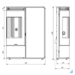 Poêle à granulés Jolly Mec Dory Angolo S 9 kW Sortie Fumée Supérieure Coaxiale Ø8/13 cm – Image 2