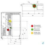Poêle à granulés Jolly Mec Dory Angolo S 9 kW Sortie Fumée Supérieure Coaxiale Ø8/13 cm – Image 3