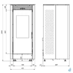 Poêle à granulés Jolly Mec E-SQUARE 6 kW Sortie Fumée Postérieure Ø80 mm – Image 2