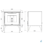 Poêle à granulés Jolly Mec Pixie Steel 7 kW Sortie Fumée Supérieure Ø80 mm – Image 2