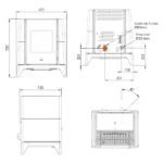 Poêle à granulés Ravelli Aria 6 kW Sortie Fumée Postérieure – Image 2