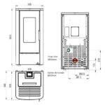 Poêle à granulés ventilé Ravelli Easy 12 - 12 kW Sortie Fumée Postérieure – Image 2