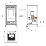 Poêle à granulés ventilé Ravelli RV 80 - 8 kW Sortie Fumée Postérieure – Image 2