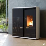 Poêle hybride à granulés et bois Jolly Mec Reverse S  6.5-9.6 kW Sortie Fumée Ø150 mm – Image 7