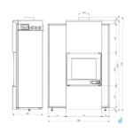 Poêle hybride à granulés Jolly Mec Serie S Foghet Evo Aria Canalisable 11 - 12 kW Sortie Fumée Ø150 mm – Image 2