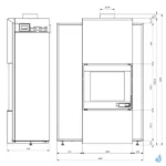 Poêle hybride à granulés Jolly Mec Serie S Foghet Evo Aria 11 - 12 kW Sortie Fumée Ø150 mm – Image 2