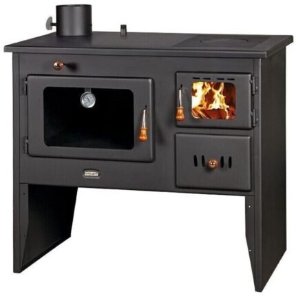 Cuisinière à bois Prity avec four et chaudière – 16.1 kW