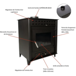 Poêle à bois Interstoves LUNA 9 - 10 KW – Image 2