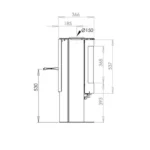 Poêle à bois ADURO 15.2 - 3-9 kW Bûches 50cm – Image 3