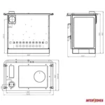 Cuisinière à bois Interstoves MAGNUM MBS en fonte 10 KW Sortie côté gauche – Image 2
