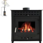 Pack Poêle à Bois INTERSTOVES LUNA 9 - 10 KW bûches 50cm + Kit Conduit 150