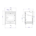 Poêle à bois Interstoves LUNA 9 - 10 KW – Image 7