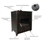 Poêle à bois Interstoves LUNA 9 - 10 KW – Image 9