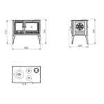 Cuisinière à bois ETNA Basalte Pop - 8 Kw – Image 4