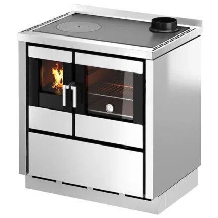Cuisinière à bois CADEL Kook 80 avec Ventilation et Éclairage - 7.5 kW