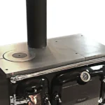 Cuisinière à bois Lacunza Clásica 7T SHSup 11 kW Top en Fonte Sortie Fumée Supérieure Ø15 cm – Image 2