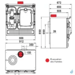 Cuisinière à bois Lacunza Clásica 7T SHSup 11 kW Top en Fonte Sortie Fumée Supérieure Ø15 cm – Image 4