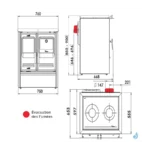 Cuisinière à bois Lacunza Etna 5T EV Top en Vitrocéramique 8 kW Sortie Fumée Postérieure Ø15 cm – Image 2