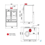 Cuisinière à bois Lacunza Etna 5T SHSup Top en Fonte 8 kW Sortie Fumée Supérieure Ø15 cm – Image 3
