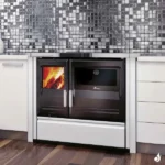 Cuisinière à bois Lacunza Etna 7T EV Top en Vitrocéramique 9 kW Sortie Fumée Postérieure Ø15 cm – Image 3