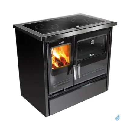 Cuisinière à bois Lacunza Etna 7T EV Top en Vitrocéramique 9 kW