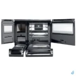 Cuisinière à bois Lacunza Vulcano 7T SV 10 kW Top en Vitrocéramique Sortie Fumée Postérieure Ø15 cm – Image 2