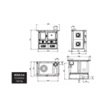 Cuisinière à bois La Nordica Rosa 5.0 Ceramica 9 Kw – Image 3