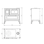 Cuisinière à bois sur pied ETNA Andésite - 8 Kw – Image 2