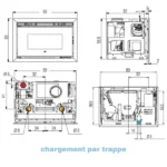 Foyer à granulés canalisable EDILKAMIN Pellkamin 12++ Evo Puissance 12.7 kW Sortie Fumée Supérieure Ø8 cm – Image 3