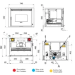 Insert à granulés canalisable Extraflame Comfort P70 Plus 5.0 10.0 kW Sortie Fumée Supérieure – Image 2