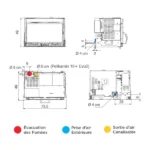 Insert à granulés EDILKAMIN Pellkamin 10 + Evo2 Puissance 10 kW Sortie Fumée Supérieure Ø8 cm – Image 3